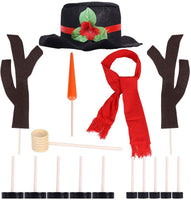 16Pcs Well-dressed Snowman Decoration Kit Christmas Snowman