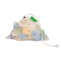 Premium Reusable Cotton Mesh Produce Bags Eco-Friendly Organic Natural Vegetable Fruit Storage Pouch Grocery Shopping Bag 3 Sizes