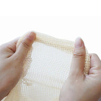 Premium Reusable Cotton Mesh Produce Bags Eco-Friendly Organic Natural Vegetable Fruit Storage Pouch Grocery Shopping Bag 3 Sizes