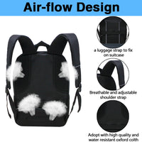 Laptop Backpack with USB Charging Port Water Resistant 15.6 inch Black