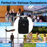 Laptop Backpack with USB Charging Port Water Resistant 15.6 inch Black