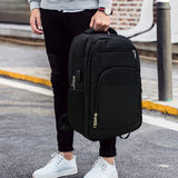 Laptop Backpack with USB Charging Port Water Resistant 15.6 inch Black