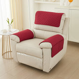 3 Piece Set Chaise Longue Pillow Pad Armrest Pad Washable Detachable Pad Armrest with Storage Pocket Red
