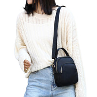 Women Mini Nylon Crossbody Bag Shoulder Bag Handbag Black