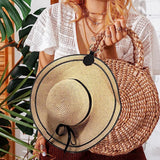 Magnetic Hat Clip for Travel PU Leather Hands Free Sunhat Clip on Bag Luggage Backpack Bag Accessory Black