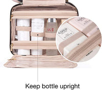 Travel Makeup Cosmetic Bathroom Toiletry Wash Shower Storage Bag Case With Hook Pink