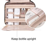 Travel Makeup Cosmetic Bathroom Toiletry Wash Shower Storage Bag Case With Hook Pink
