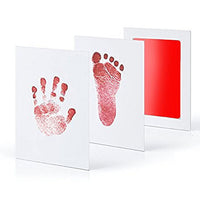 Baby Hand Foot Print Kit Keepsake New born Footprint Handprint -Red