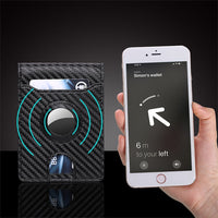 AirTag Wallet Holder RFID Blocking Bifold Credit Card Holder Wallet Black