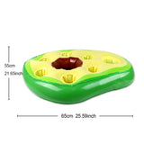 Inflatable Floating Drink Holder with 8 Holes Pool Drink Can Holder-Avocado