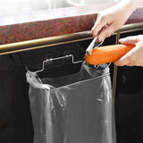 Set of 2 Pack Wall-Mounted Stainless Steel Trash Bag Holders Garbage Plastic Bags Racks