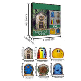 Set of 6pcs Miniature Fairy Door for Tree Outdoor Garden Decoration Fairy House Style 2