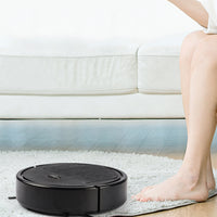 Automatic Smart Sweeping Robot Vacuum Cleaner Dry Wet Floor Mop-Black