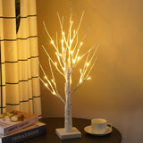 24LED Lighted Birch Tree Light Warm White LED Artificial Branch Tree Lamp-60 cm