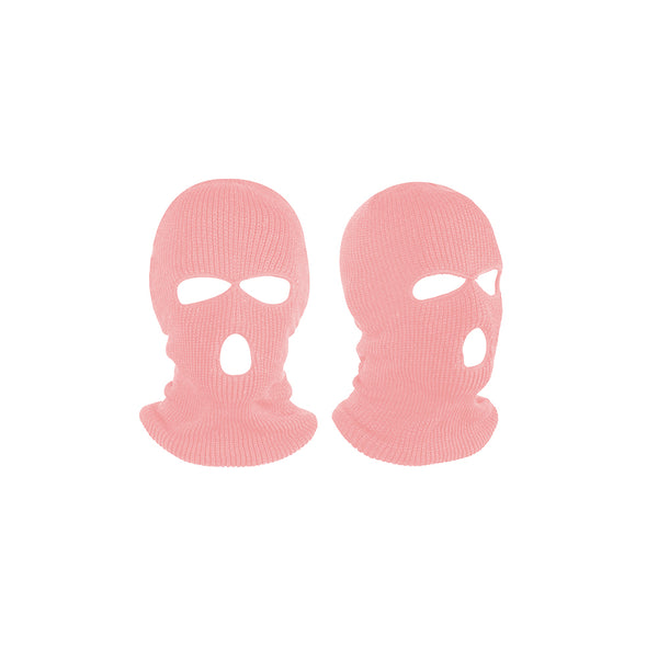 1 Piece 3 Hole Full Face Ski Mask Pink