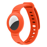 For Apple AirTag Silicone Case Protective Shell Wristband Air Tag Cover Orange