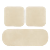 3Pcs Universal Car Seat Cover Front Rear Cushion Plush Pad Protector Mat Warm Beige