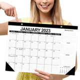 18 Monthly Desk Calendar 2023 with To-do List & Notes Content -Style 1
