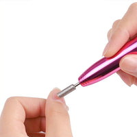 Portable Nail Drill Machine Kit USB Rechargeable Manicure Pedicure Tools-Rose Red