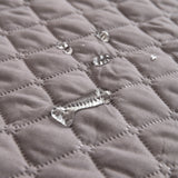 Water Repellent Quilted Mattress Bed Cover Fitted Sheet Dog Furniture Protector Light Grey