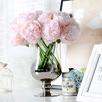 1 x 5 Heads Artificial Flower Fake Peonies Silk Home Wedding Party Decor-Light Pink