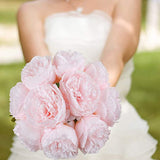 1 x 5 Heads Artificial Flower Fake Peonies Silk Home Wedding Party Decor-Light Pink