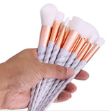 10 Pcs/Set Muiticolour spiral unicorn makeup brushes
