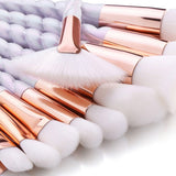 10 Pcs/Set Muiticolour spiral unicorn makeup brushes