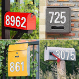 30Pcs Silver Reflective Mailbox Number Stickers