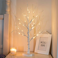 24LED Lighted Birch Tree Light Warm White LED Artificial Branch Tree Lamp-60 cm