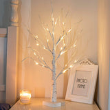 24LED Lighted Birch Tree Light Warm White LED Artificial Branch Tree Lamp-60 cm