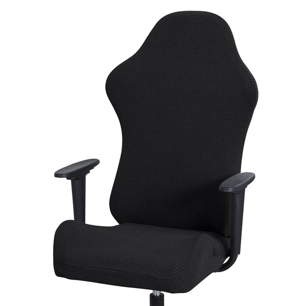 Elastic Gaming Chair Slipcover Anti-dust Stretch Seat Chair Cover Black