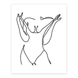 FancyGrab Set of Line Art Prints Abstract Figure Printing Canvas Modern Wall Art Home Decor Style 1