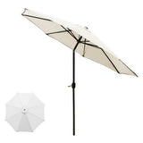 Patio Umbrella Market Table Outdoor Deck Umbrella Replacement Canopy Cover Beige