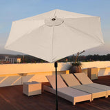 Patio Umbrella Market Table Outdoor Deck Umbrella Replacement Canopy Cover Beige