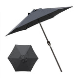 Patio Umbrella Market Table Outdoor Deck Umbrella Replacement Canopy Cover Black