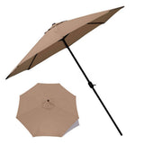 Patio Umbrella Market Table Outdoor Deck Umbrella Replacement Canopy Cover Khaki