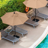 Patio Umbrella Market Table Outdoor Deck Umbrella Replacement Canopy Cover Khaki