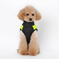 Plus Size Waterproof Pet Clothes Cold Weather Dog Warm Vest Jacket Vest Coat Green