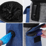 Dog Treats Pouch Pet Training Bag Pouches Dog Treat Carrier Holder with Waist Belt Blue