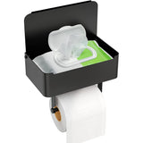 Stainless Toilet Paper Holder with Shelf Flushable Wipes Dispenser for Bathroom-Style 1