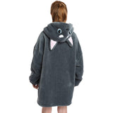FancyGrab Kids Oversized Wearable Blanket Sherpa Fleece Hoodie Sweatshirt Blanket for Boys Girls Style 4