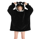 FancyGrab Kids Oversized Wearable Blanket Sherpa Fleece Hoodie Sweatshirt Blanket for Boys Girls Style 5