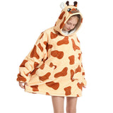 FancyGrab Kids Oversized Wearable Blanket Sherpa Fleece Hoodie Sweatshirt Blanket for Boys Girls Style 6