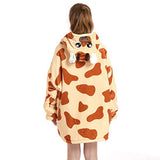 FancyGrab Kids Oversized Wearable Blanket Sherpa Fleece Hoodie Sweatshirt Blanket for Boys Girls Style 6