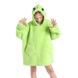 FancyGrab Kids Oversized Wearable Blanket Sherpa Fleece Hoodie Sweatshirt Blanket for Boys Girls Style 7