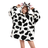 FancyGrab Kids Oversized Wearable Blanket Sherpa Fleece Hoodie Sweatshirt Blanket for Boys Girls Style 8
