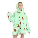 FancyGrab Kids Oversized Wearable Blanket Sherpa Fleece Hoodie Sweatshirt Blanket for Boys Girls Style 9