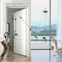 2 Set of 2 Styles Hanging Door Bouncing Self-Play Interactive Mouse Cat Toys
