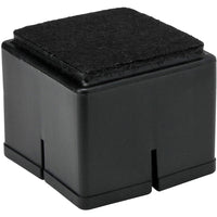 16pcs Chair Leg Floor Protectors Silicone Soft Square Covers with Glide Pads